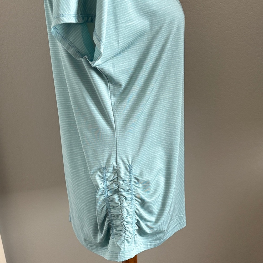 Eddie Bauer Women's Aqua Short Sleeve Top - Picture 3 of 5